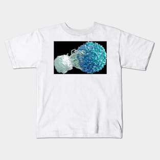 T cell attacking cancer cell (C024/7502) Kids T-Shirt